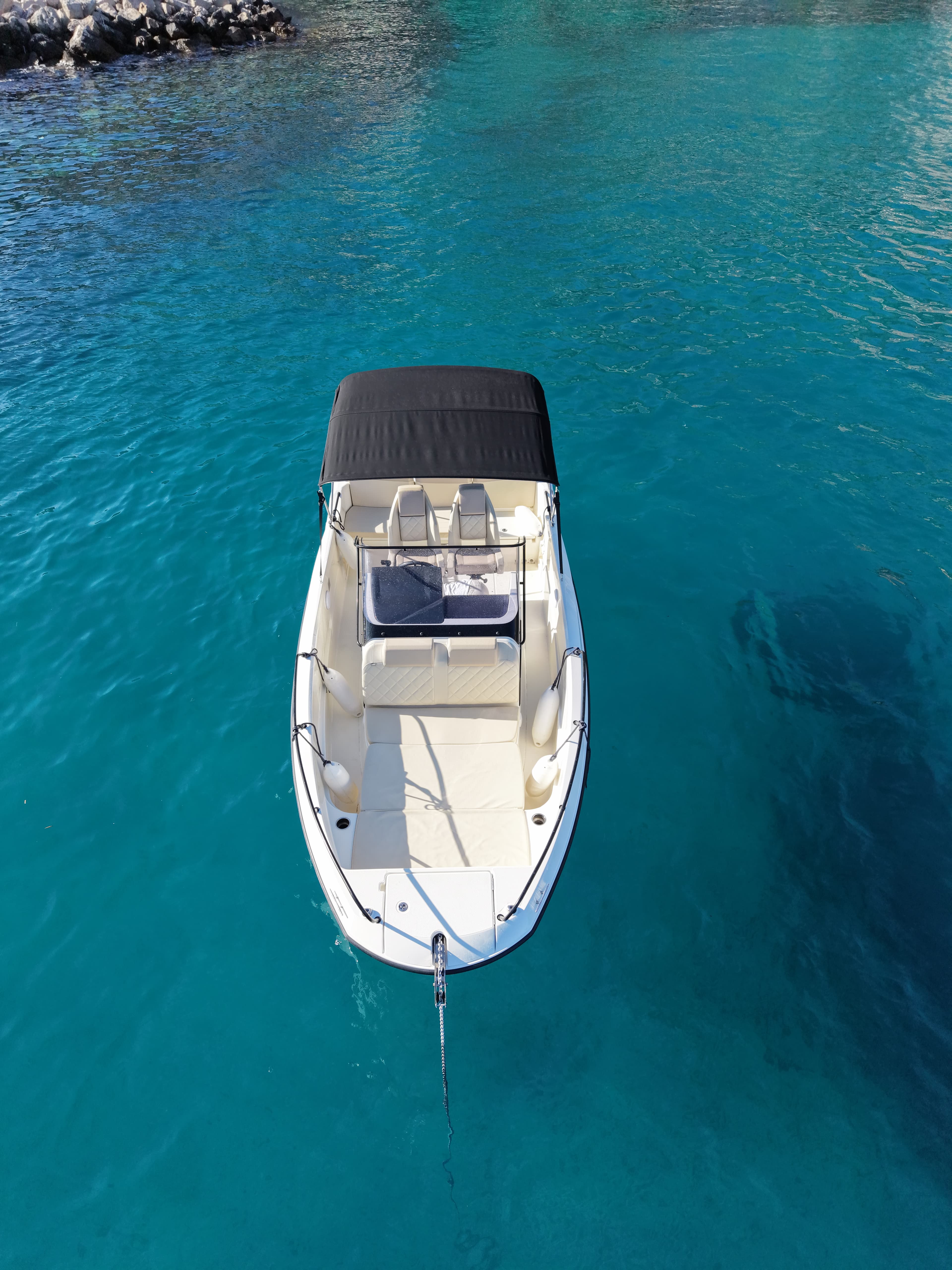 Quicksilver 705 Open next to Dubrovnik Old Town