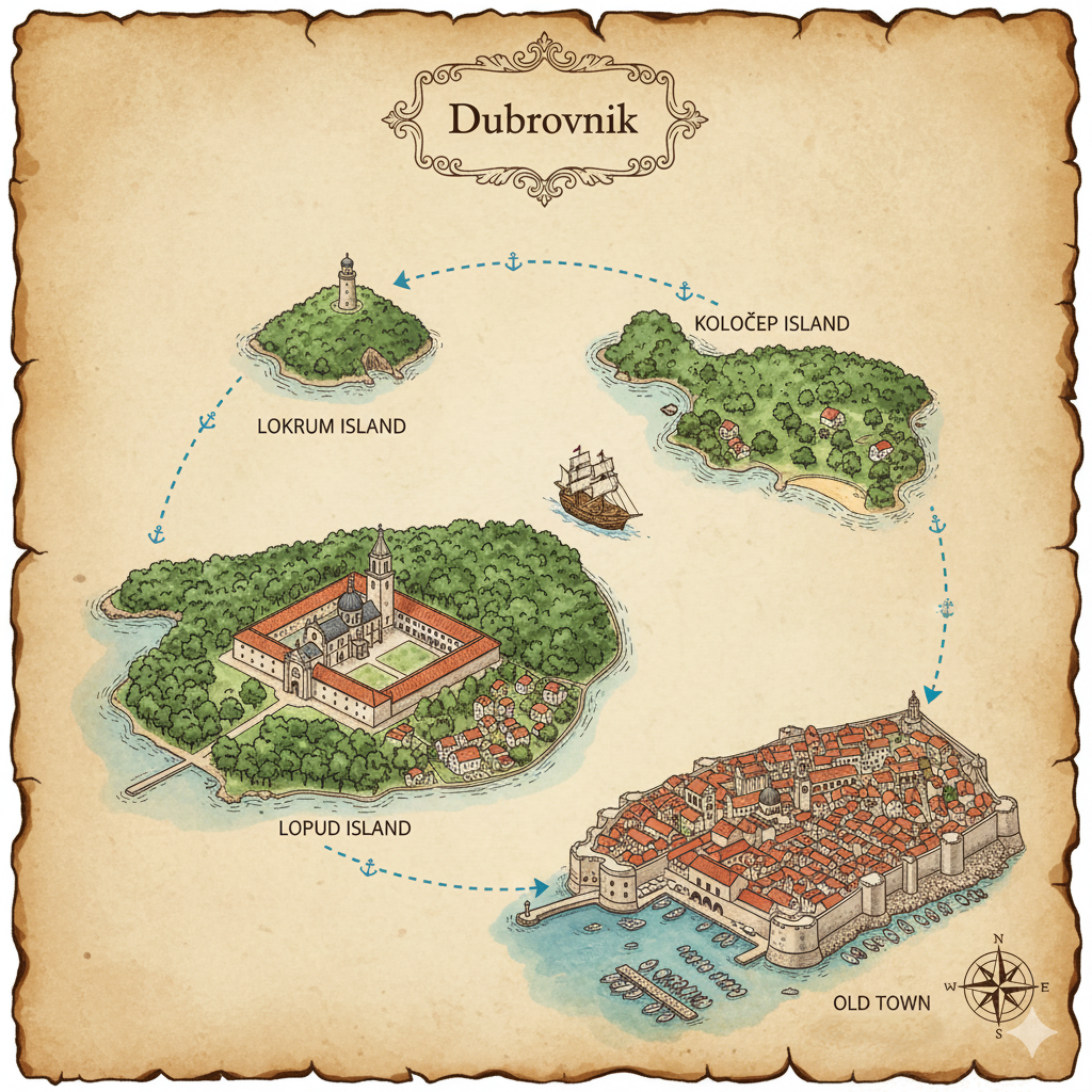 Map of tour locations